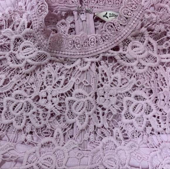 NANETTE LEPORE, Fanciful Mock Neck Lace Dress, NWT. - Picture 2 of 4